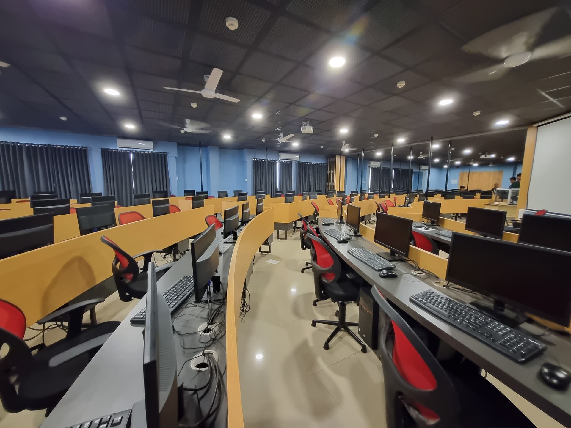 A computer lab setting
