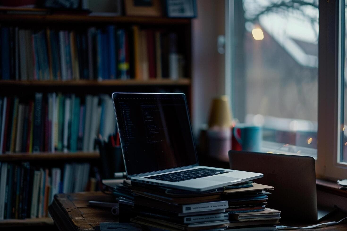 A person studying and learning