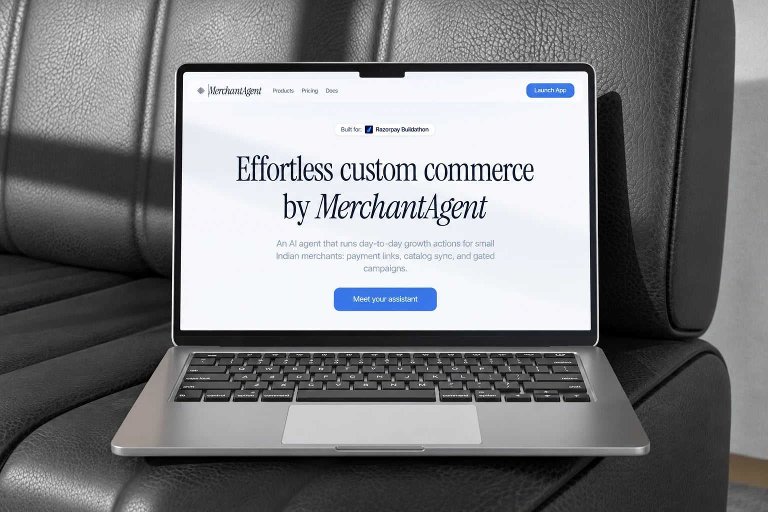MerchantAgent product mockup